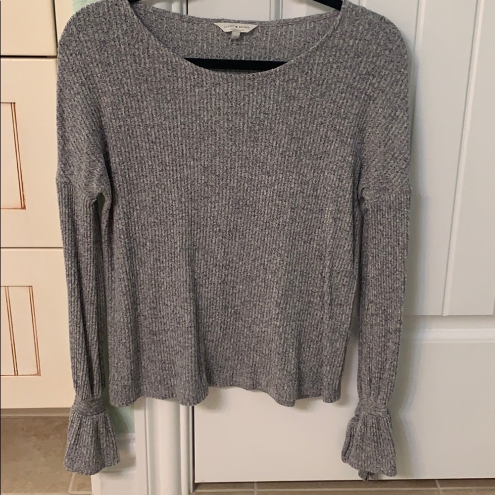 Lucky Womens Bell Sleeve Sweater
